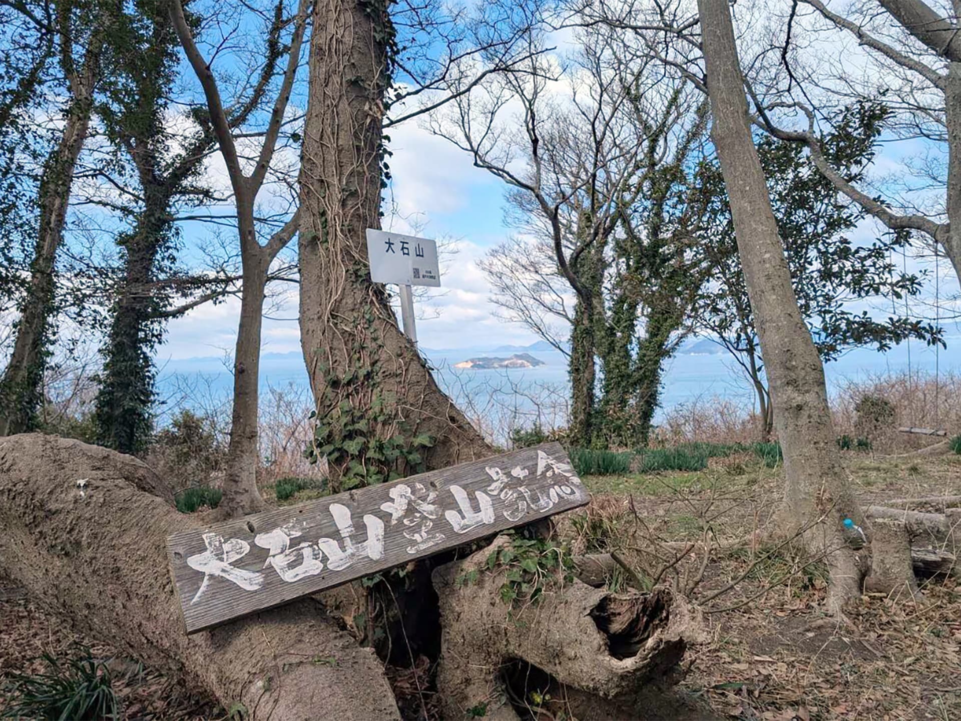 大石山の山頂へと続く登山道